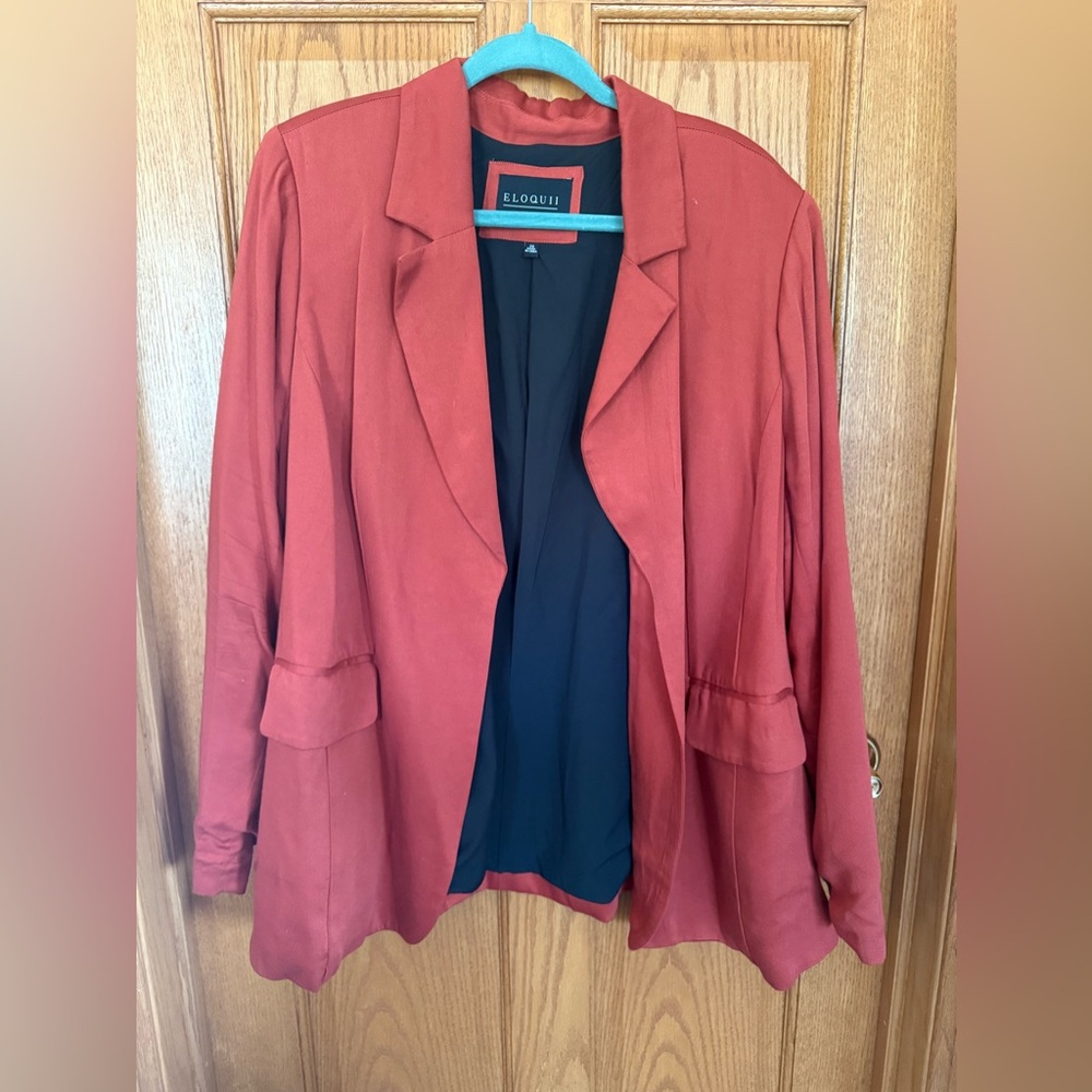 Burnt Orange Livhtweight Lined Blazer
